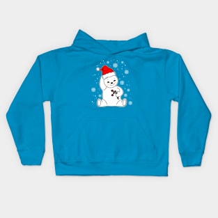 Snowman in a hat Kids Hoodie